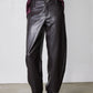 The Uptown Loose Barrel Vegan Leather Pants