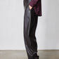 The Uptown Loose Barrel Vegan Leather Pants
