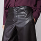 The Uptown Loose Barrel Vegan Leather Pants