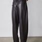 The Uptown Loose Barrel Vegan Leather Pants