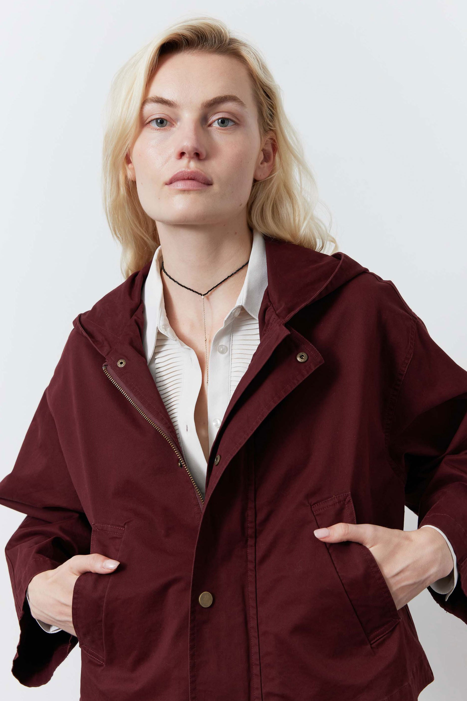 burgundy utility dress Burgundy Satin Utility Shirt Dress