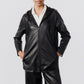 Vegan Leather Hooded Jacket