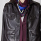 Vegan Leather Button Down Jacket