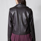 Vegan Leather Button Down Jacket