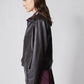 Vegan Leather Button Down Jacket