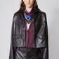 Vegan Leather Button Down Jacket