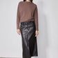 Vegan Leather A-Line Skirt
