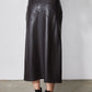 Vegan Leather A-Line Skirt