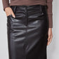 Vegan Leather A-Line Skirt