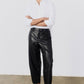 The Vegan Leather Wide-ish Pants