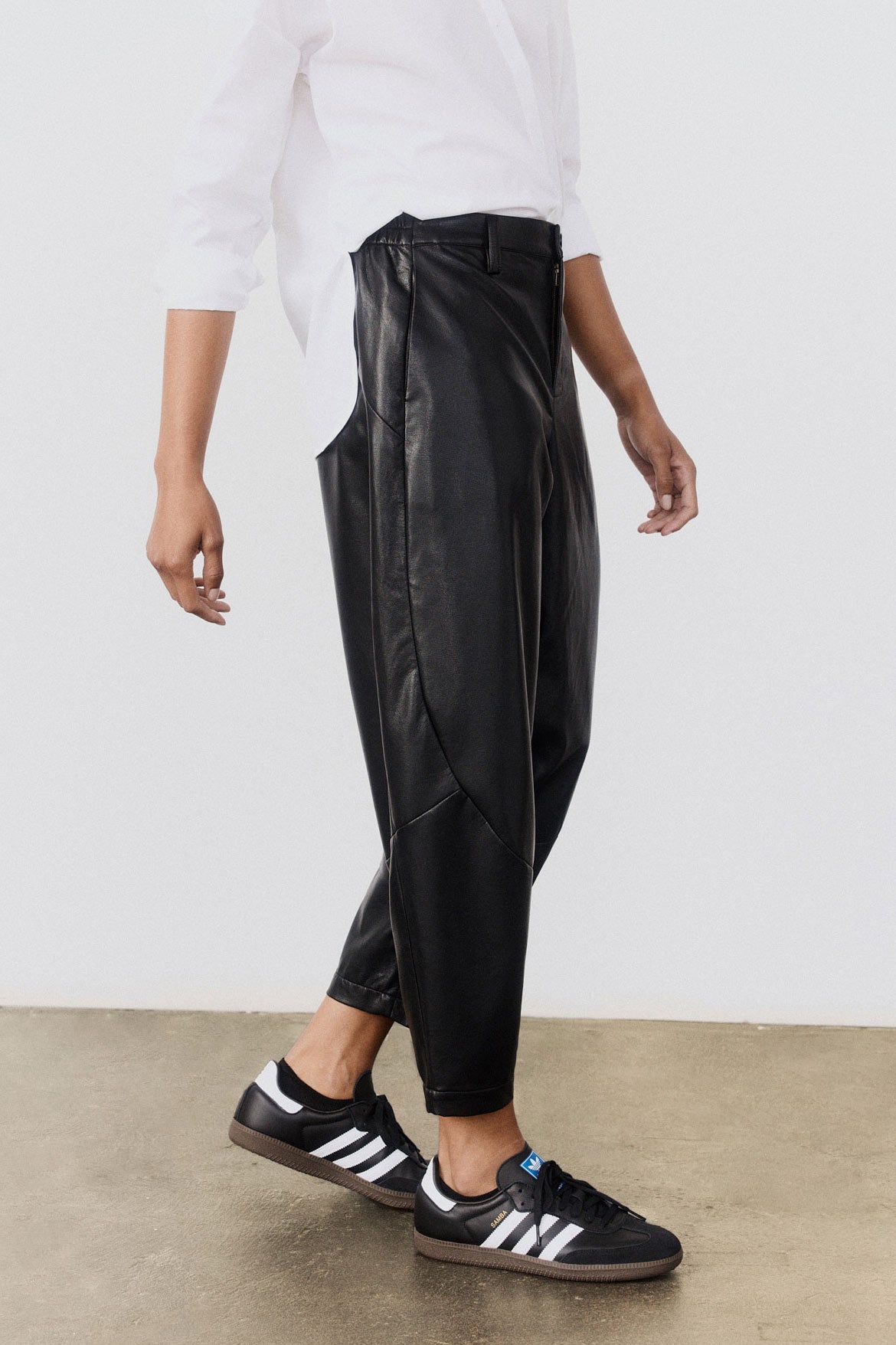The Vegan Leather Wide-ish Pants