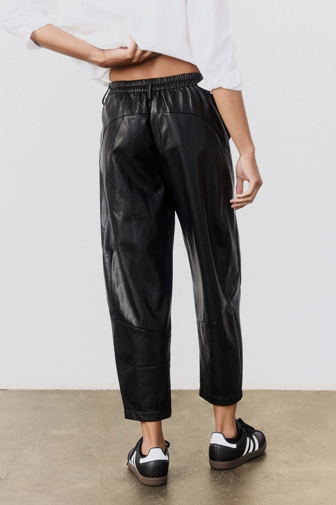 The Vegan Leather Wide-ish Pants