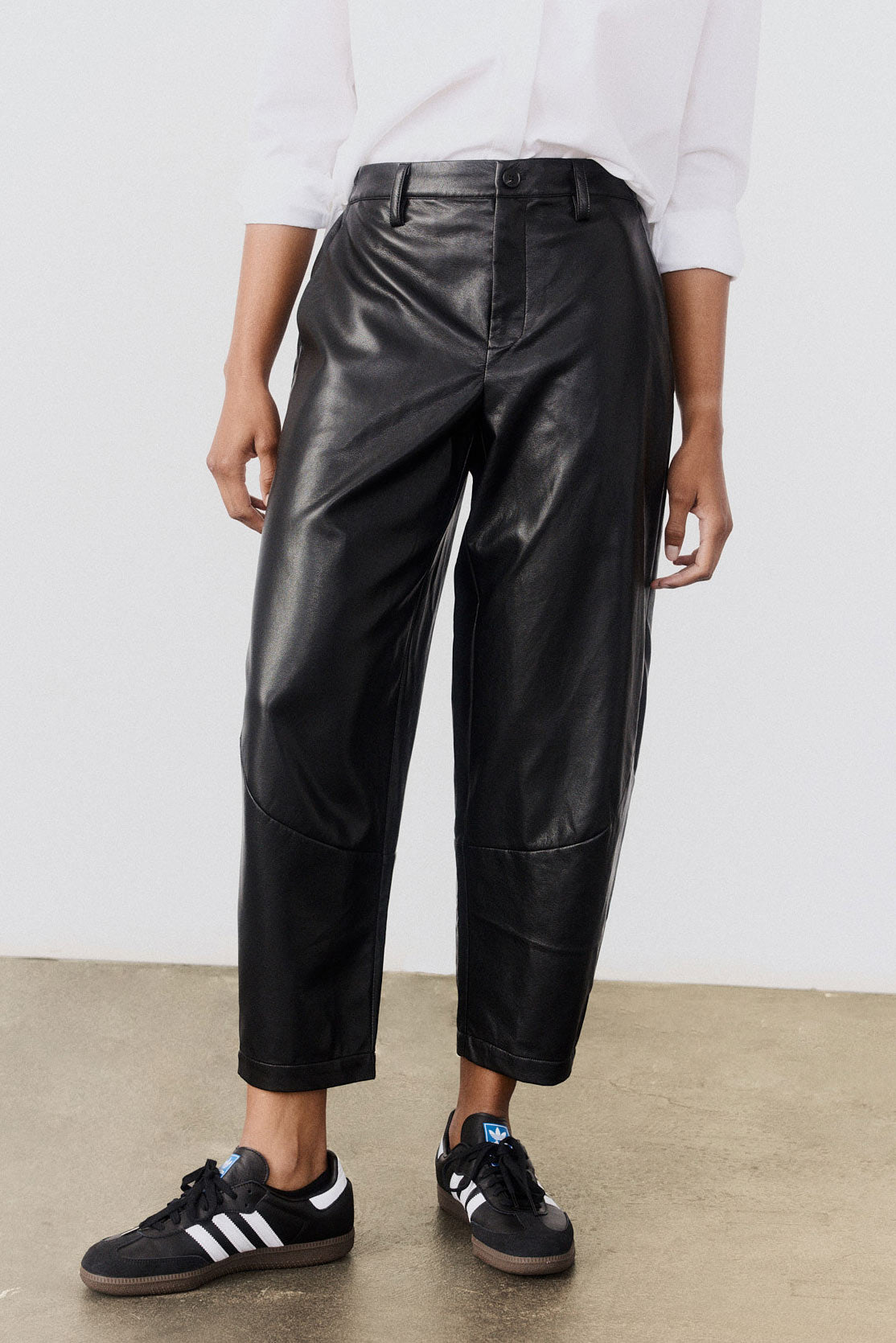 The Vegan Leather Wide-ish Pants
