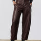 The Vegan Leather Uptown Loose Work Pants