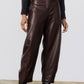 The Vegan Leather Uptown Loose Work Pants
