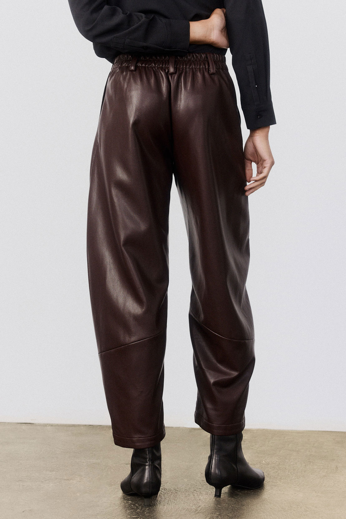 The Vegan Leather Uptown Loose Work Pants