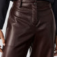 The Vegan Leather Uptown Loose Work Pants