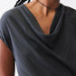 Washable Silk Cowl ﻿Neck Top