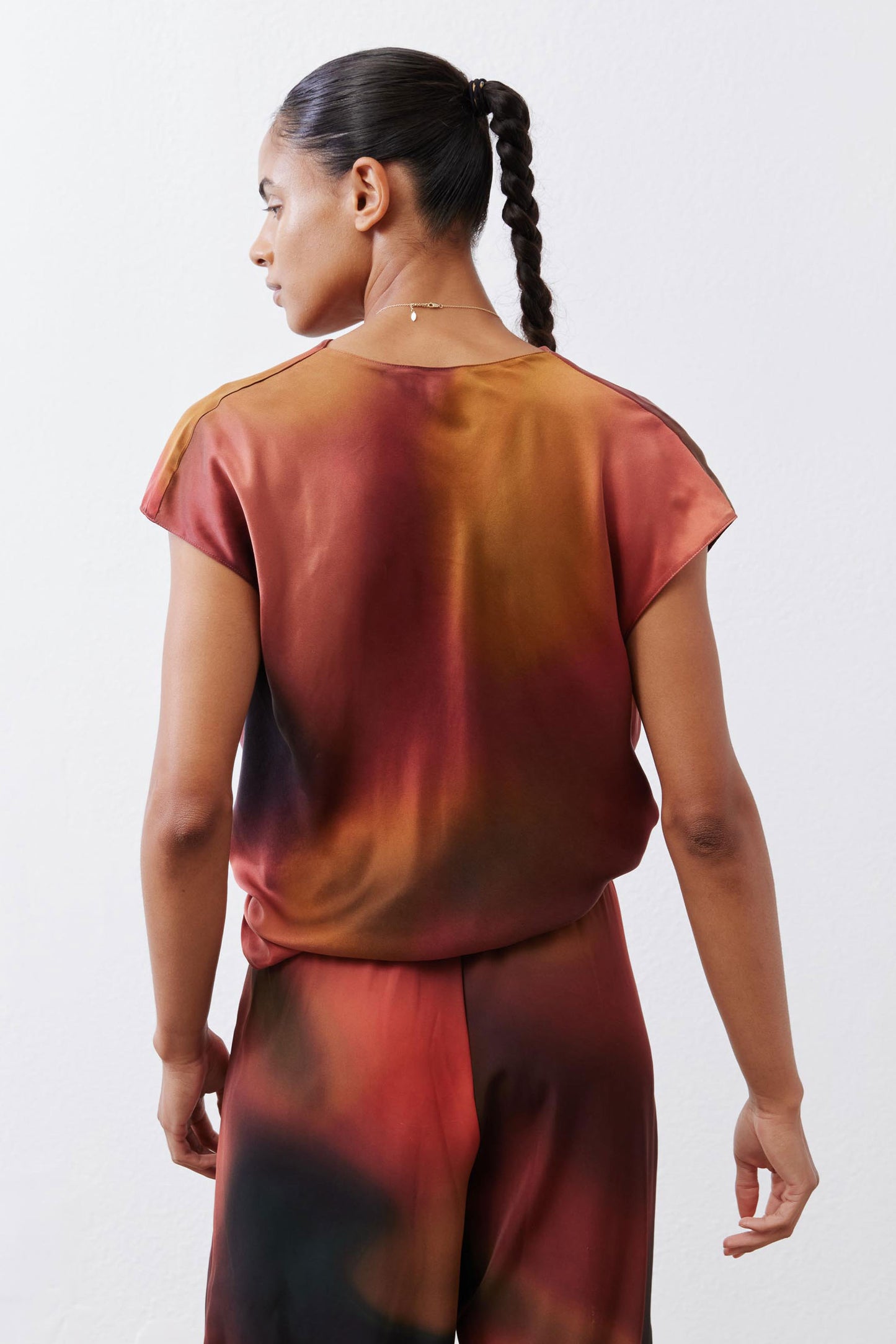 Washable Silk Cowl ﻿Neck Top