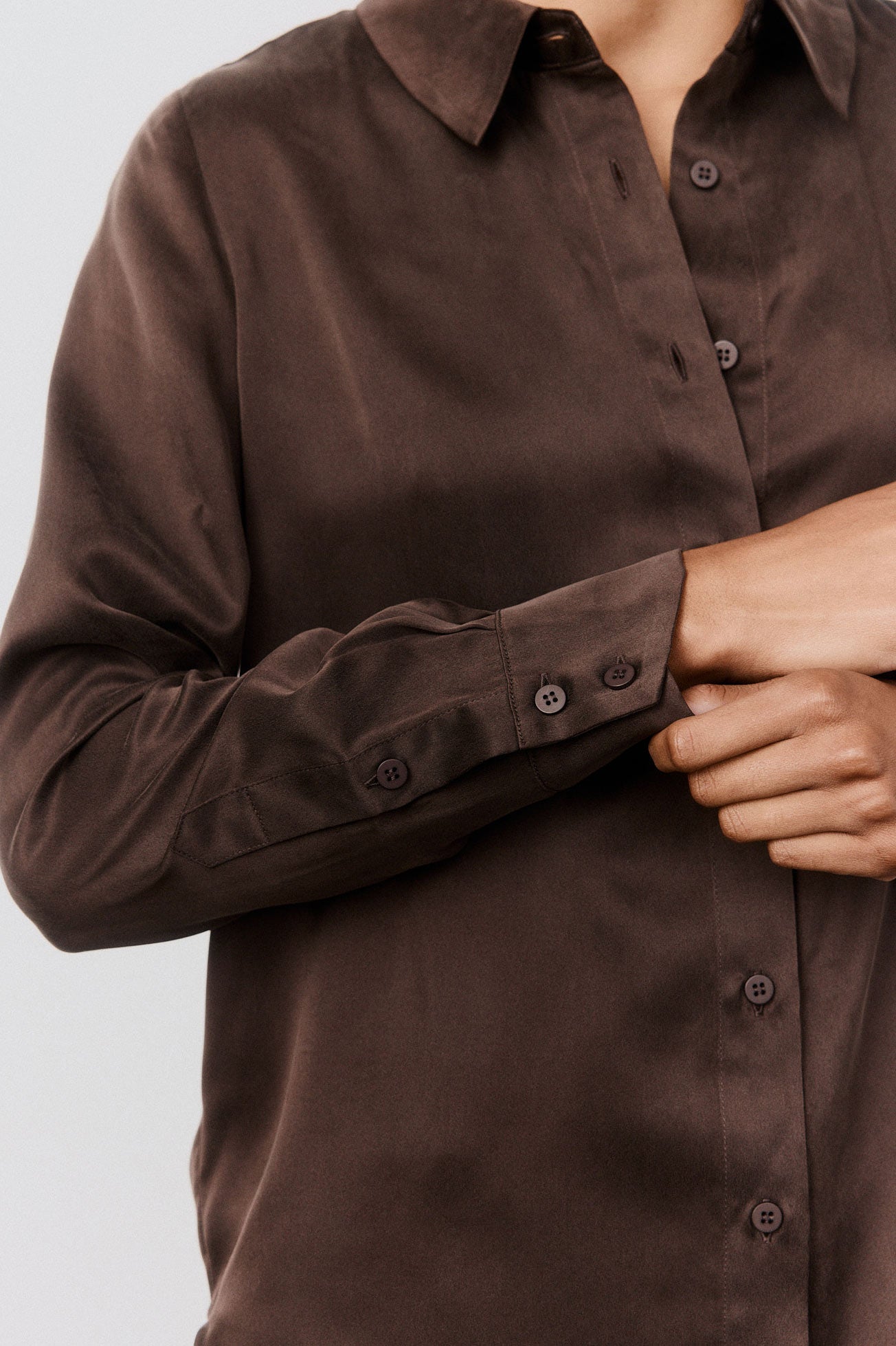 Washable Silk Button Down Top