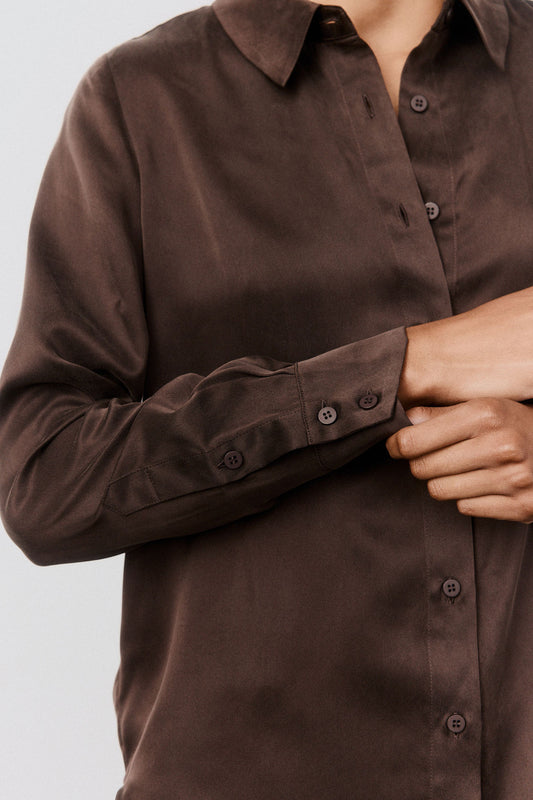 Washable Silk Button Down Top
