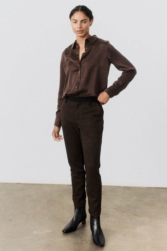 Washable Silk Button Down Top