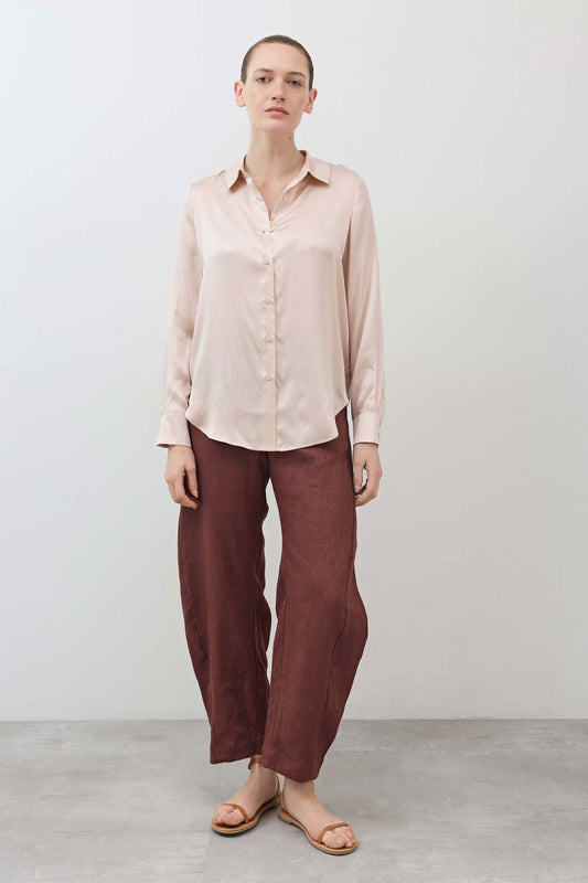 Washable Silk Button Down Top