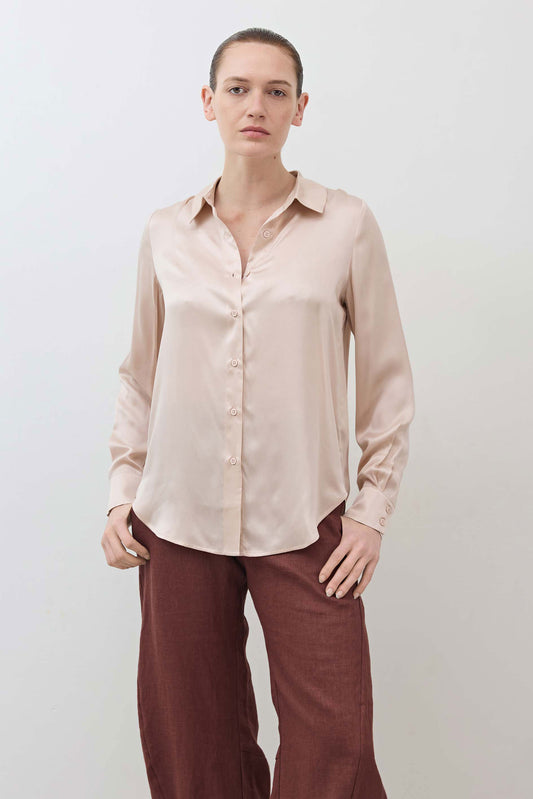 Washable Silk Button Down Top