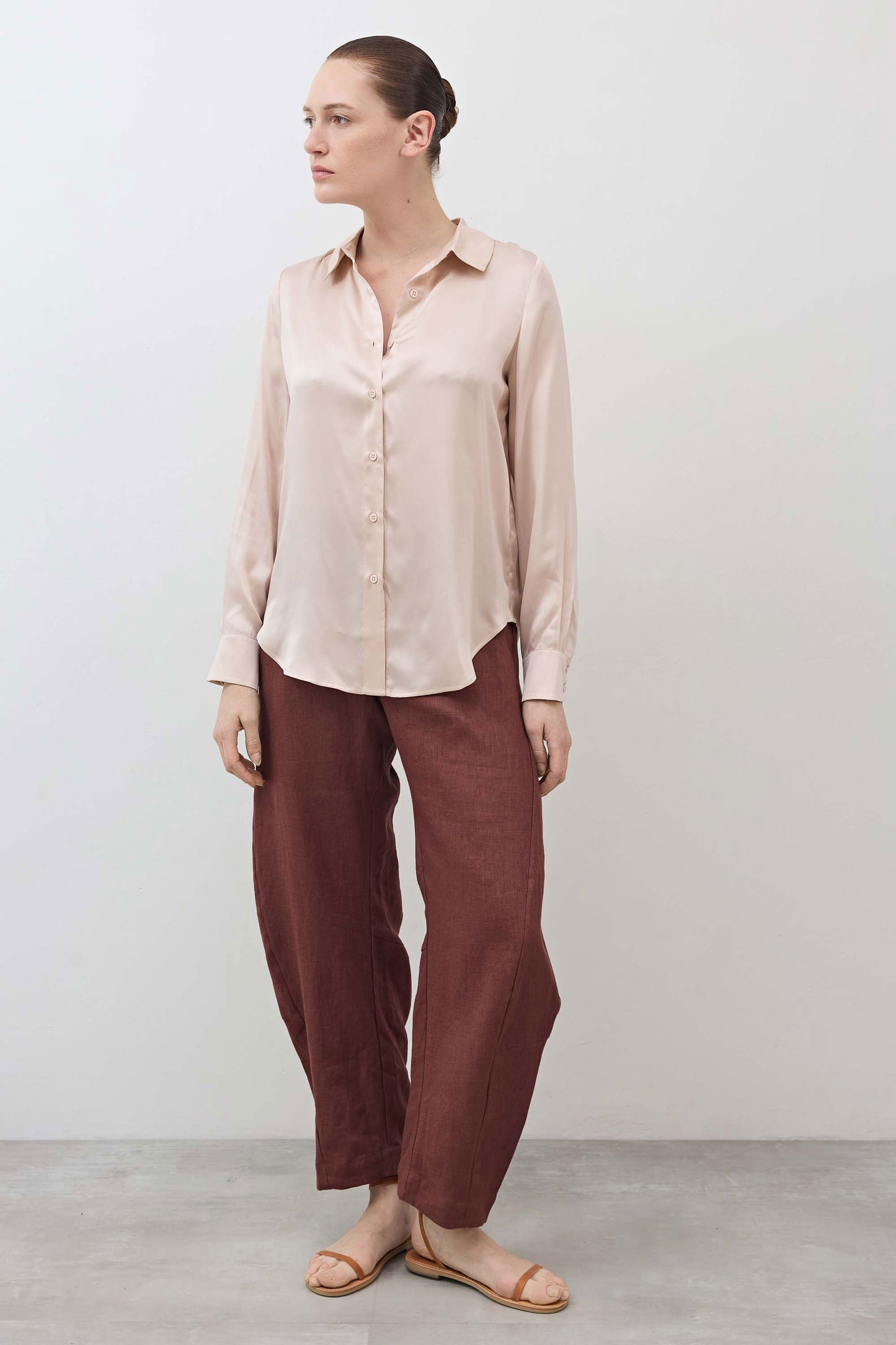 Washable Silk Button Down Top