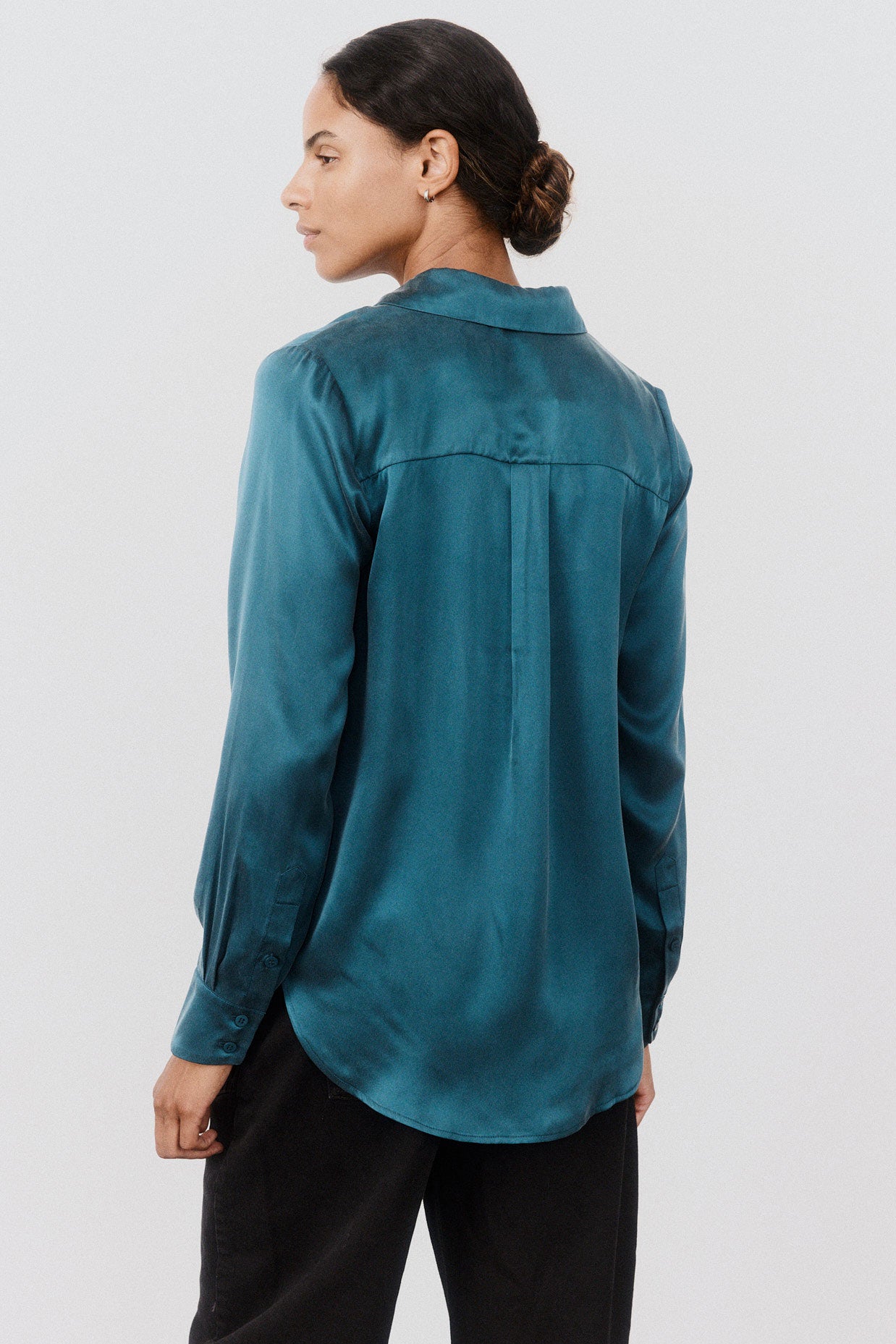 Washable Silk Button Down Top