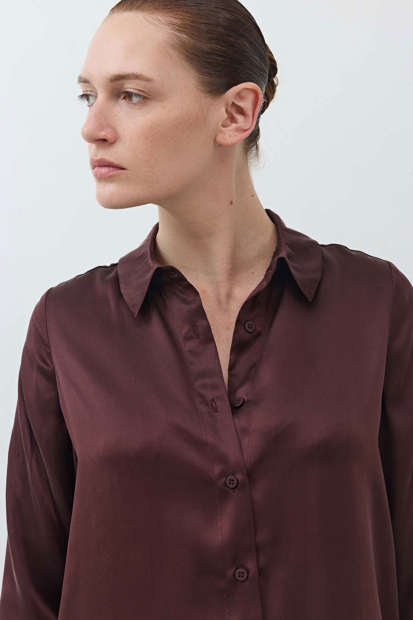 Washable Silk Button Down Top