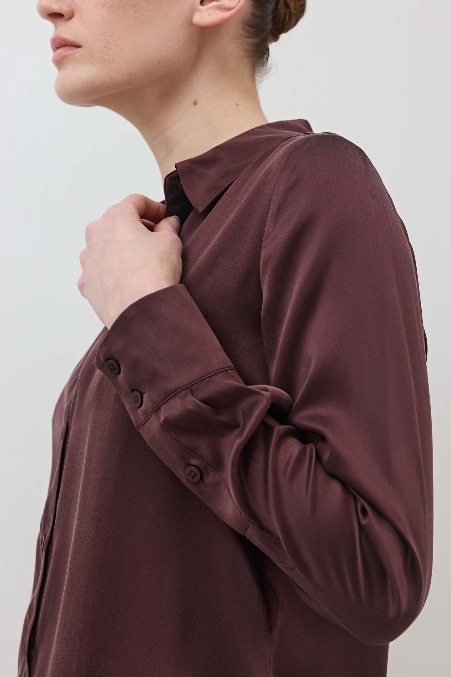 Washable Silk Button Down Top