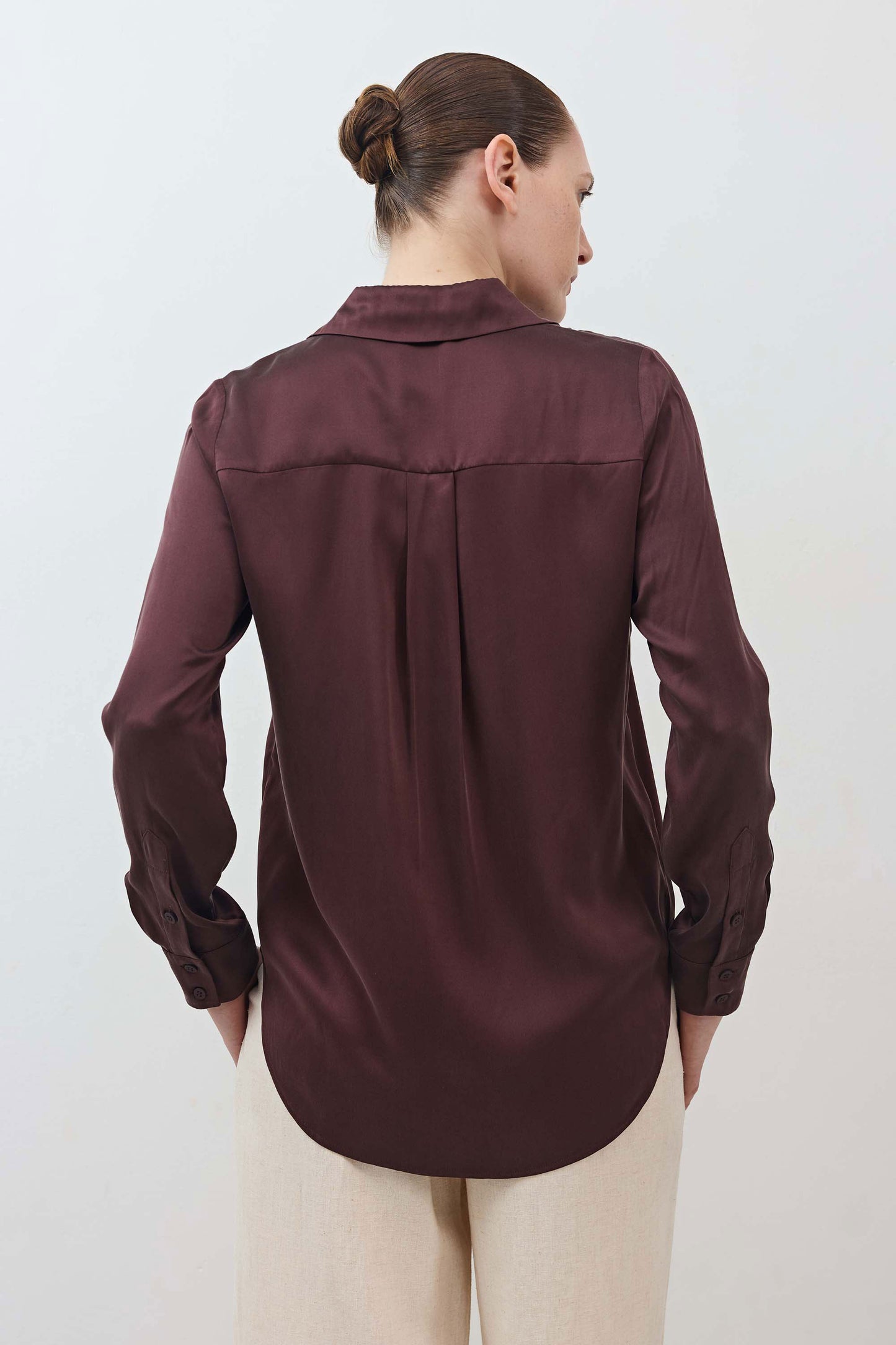 Washable Silk Button Down Top