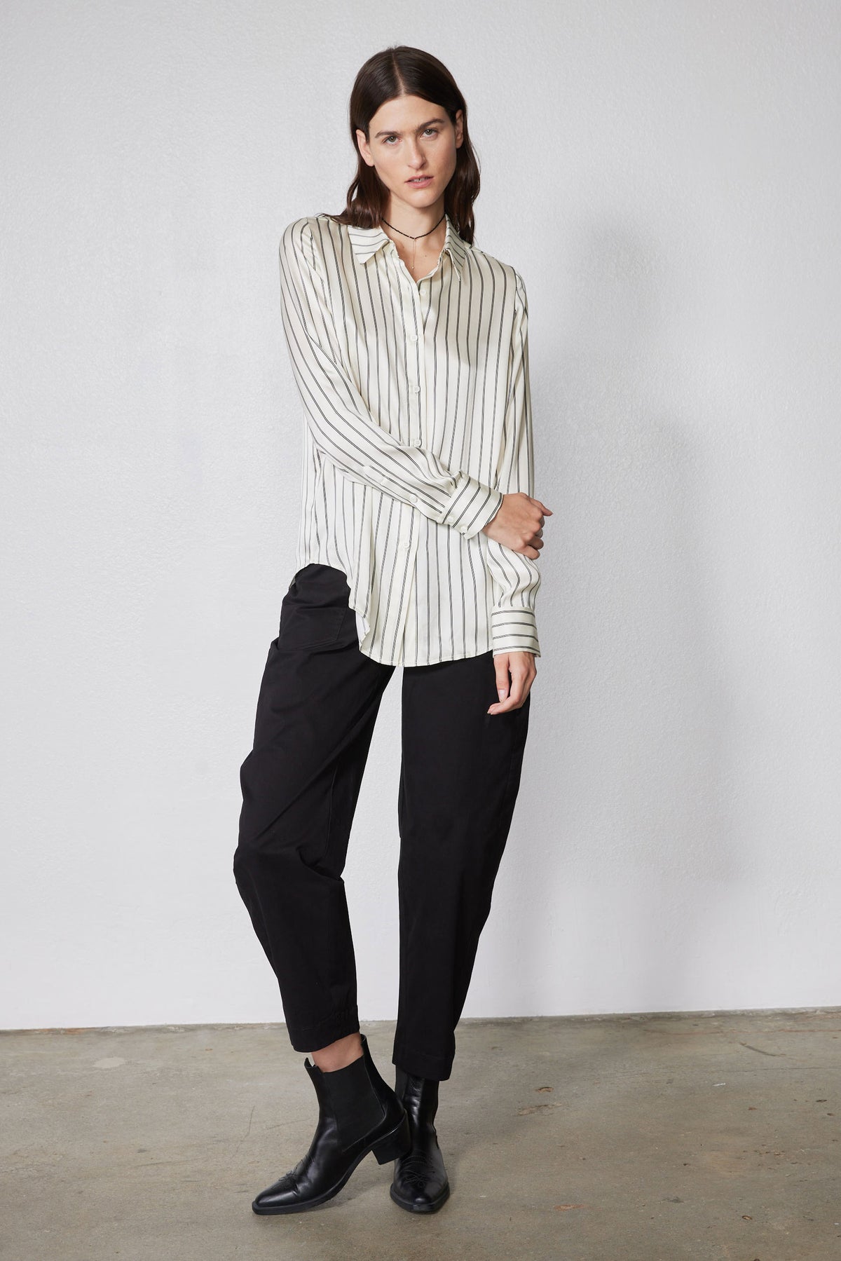 Washable Silk Button Down Top