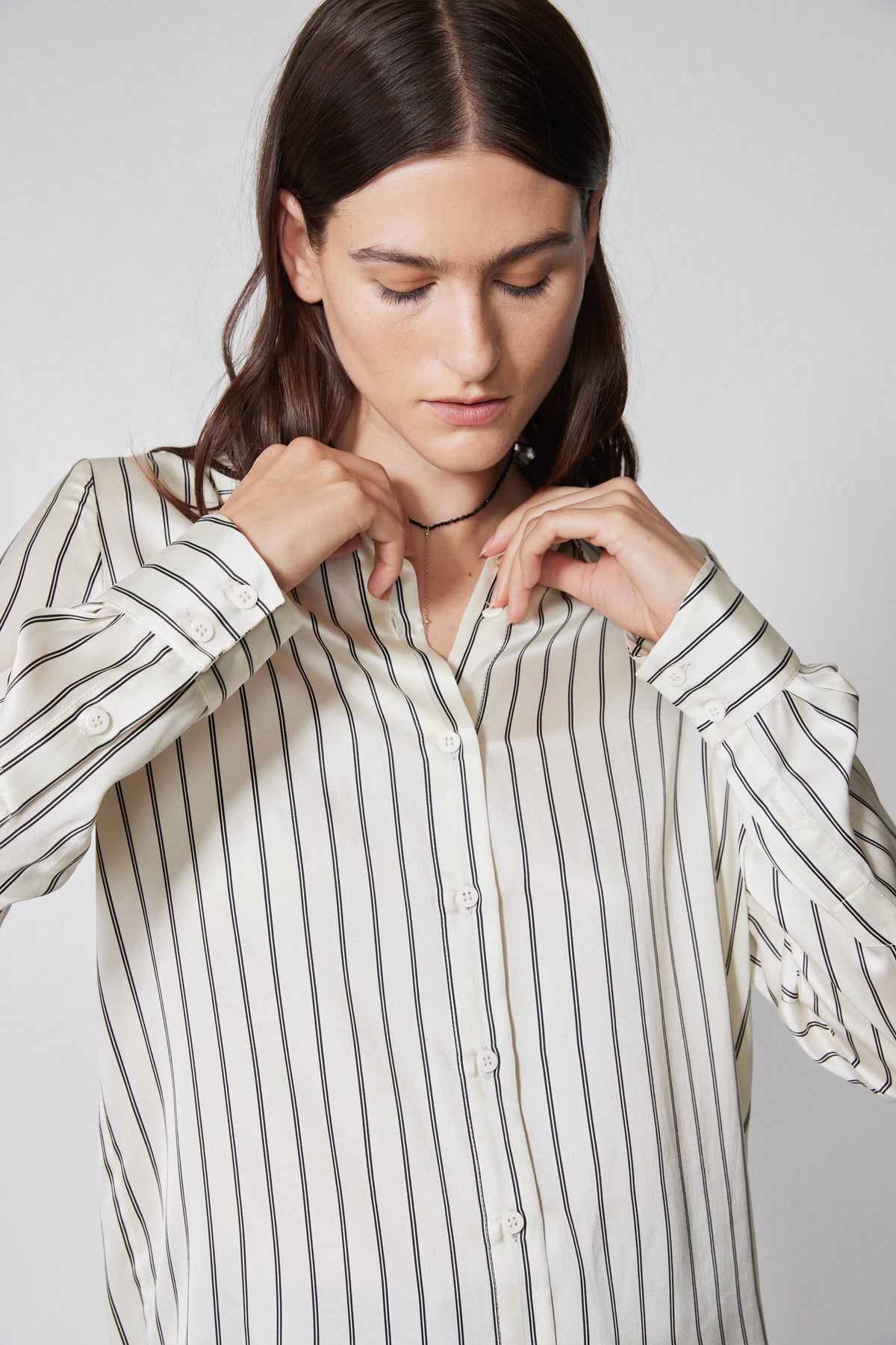 Washable Silk Button Down Top