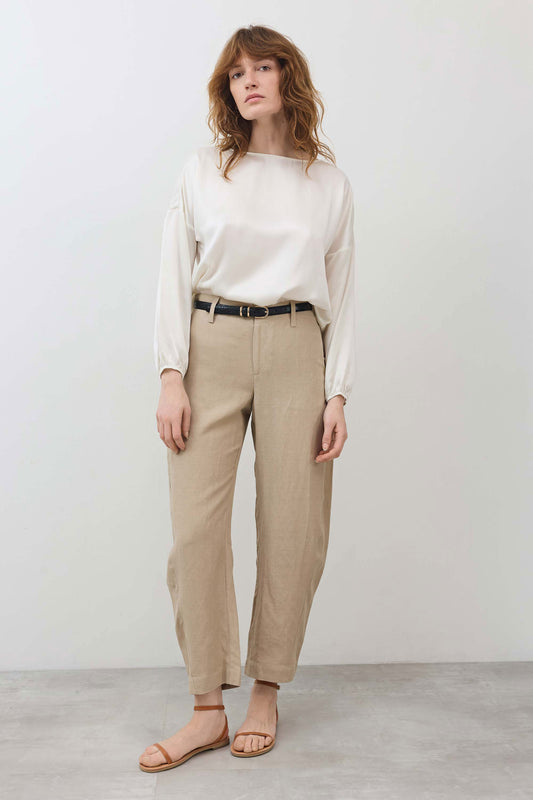 The Uptown Loose Silky Linen Pants