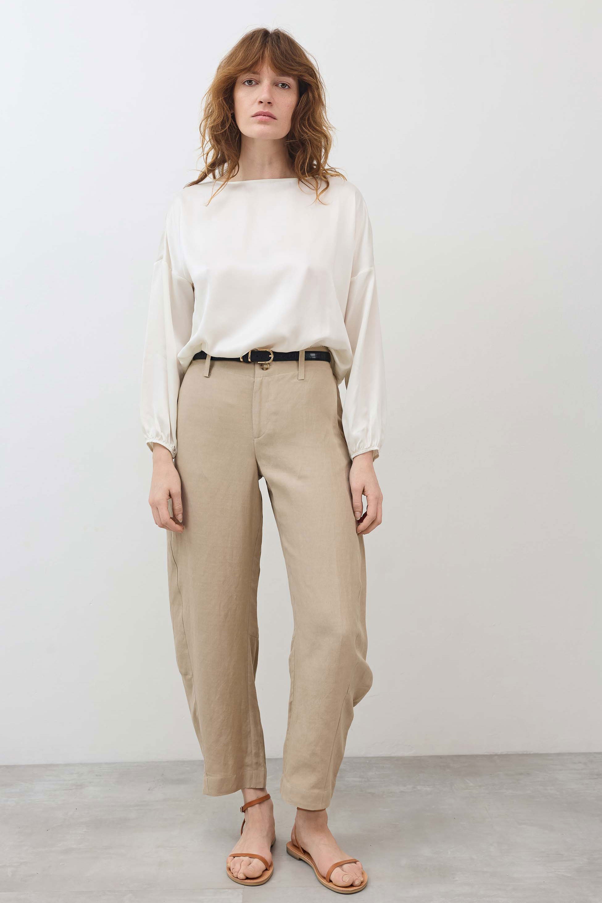 The Uptown Loose Silk Linen Pants | Feather Gray – Ruti