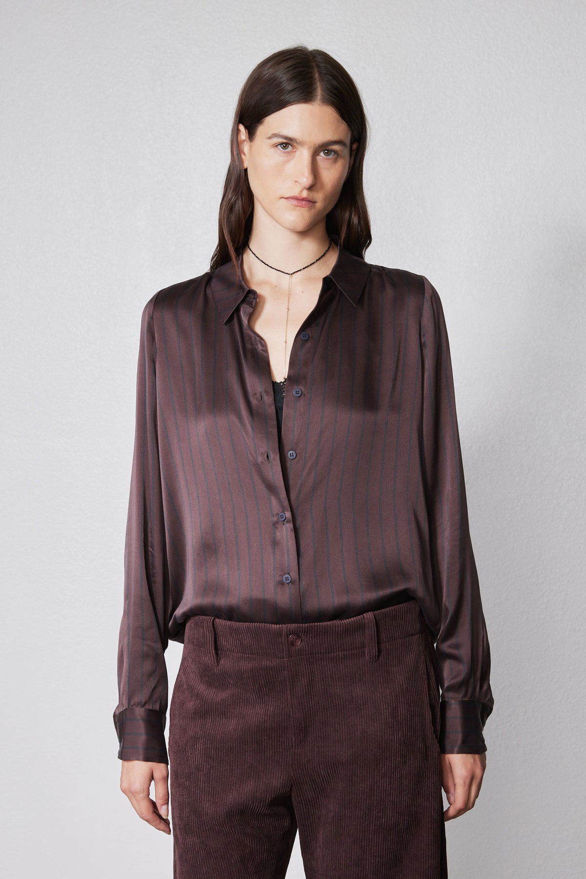 Washable Silk Button Down Top