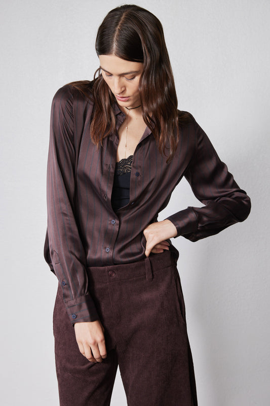 Washable Silk Button Down Top