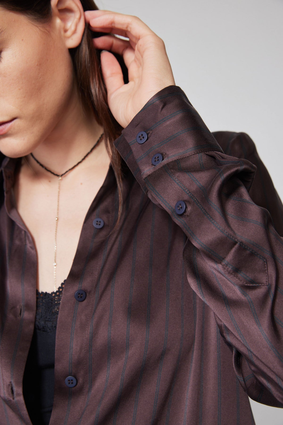 Washable Silk Button Down Top