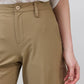 Dune wide-ish pants waistband with button closure, belt loop, and pleat detail
