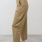 Dune wide-ish pants side view with relaxed fit and cuffed ankle hem
