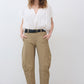 Dune wide-ish pants front view with roomy fit and belt loops at the waist