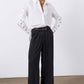 The Petite Wide Leg Trousers