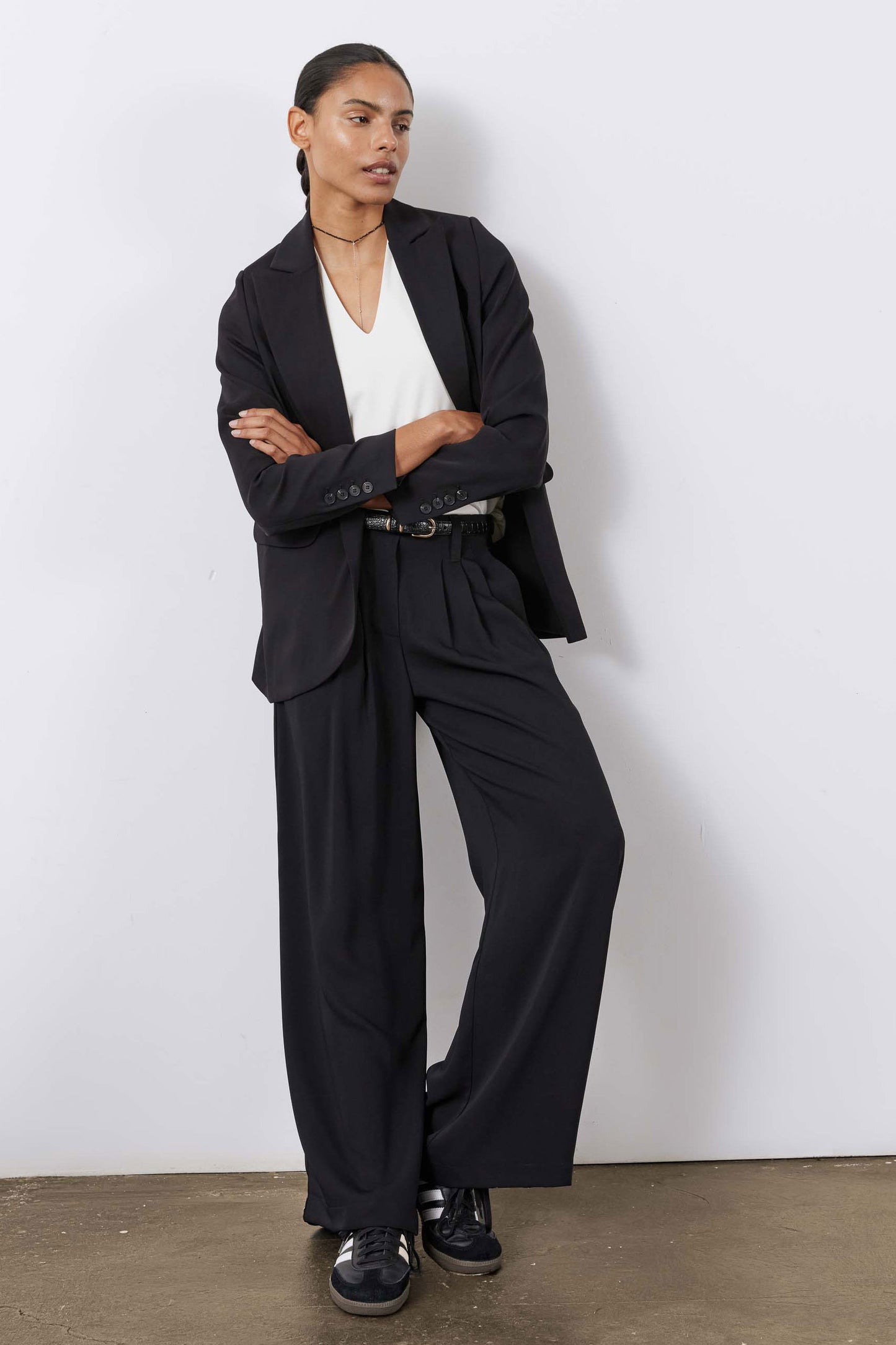 The Petite Wide Leg Trousers