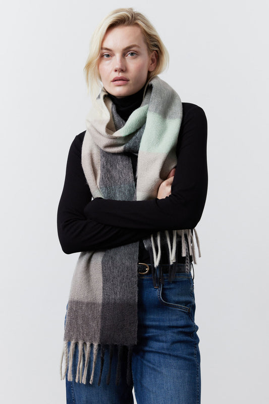 The Plaid Wool Mohair Scarf