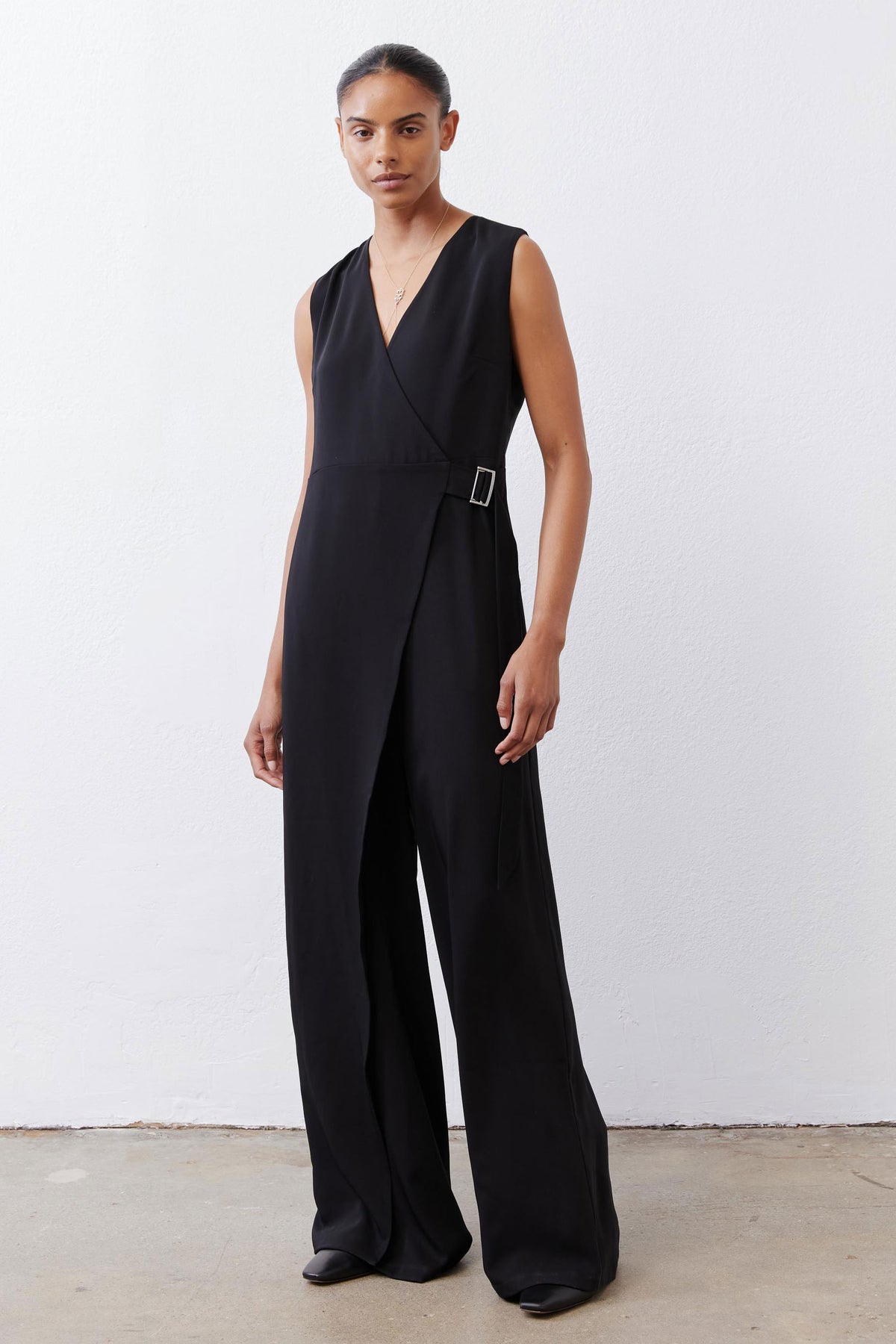 Sleeveless Wrap Jumpsuit
