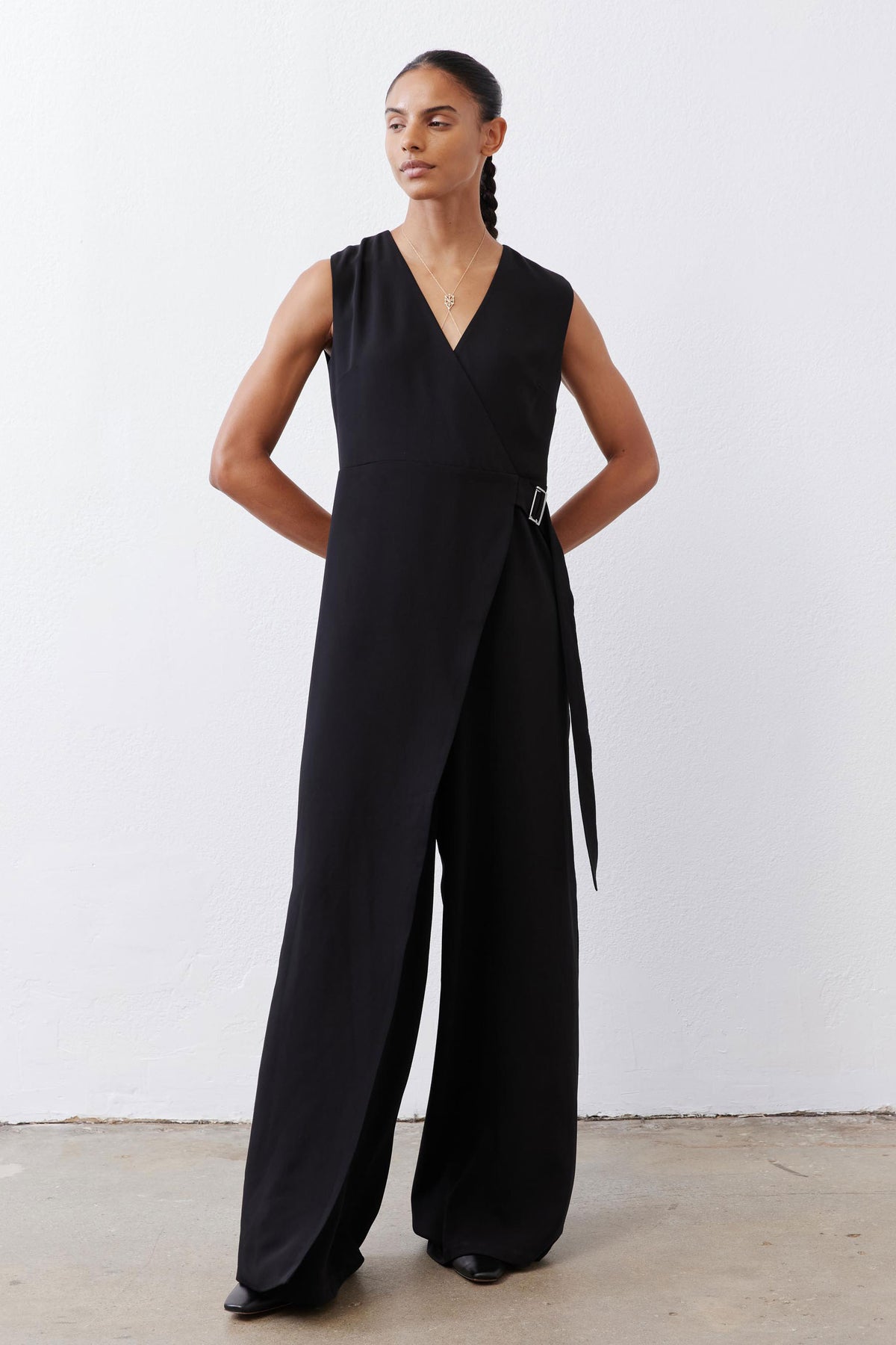 Sleeveless Wrap Jumpsuit