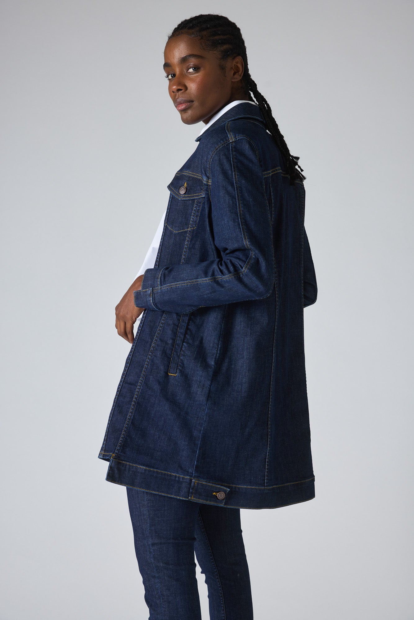 How To Style A Longline Denim Jacket — Miriam Morales