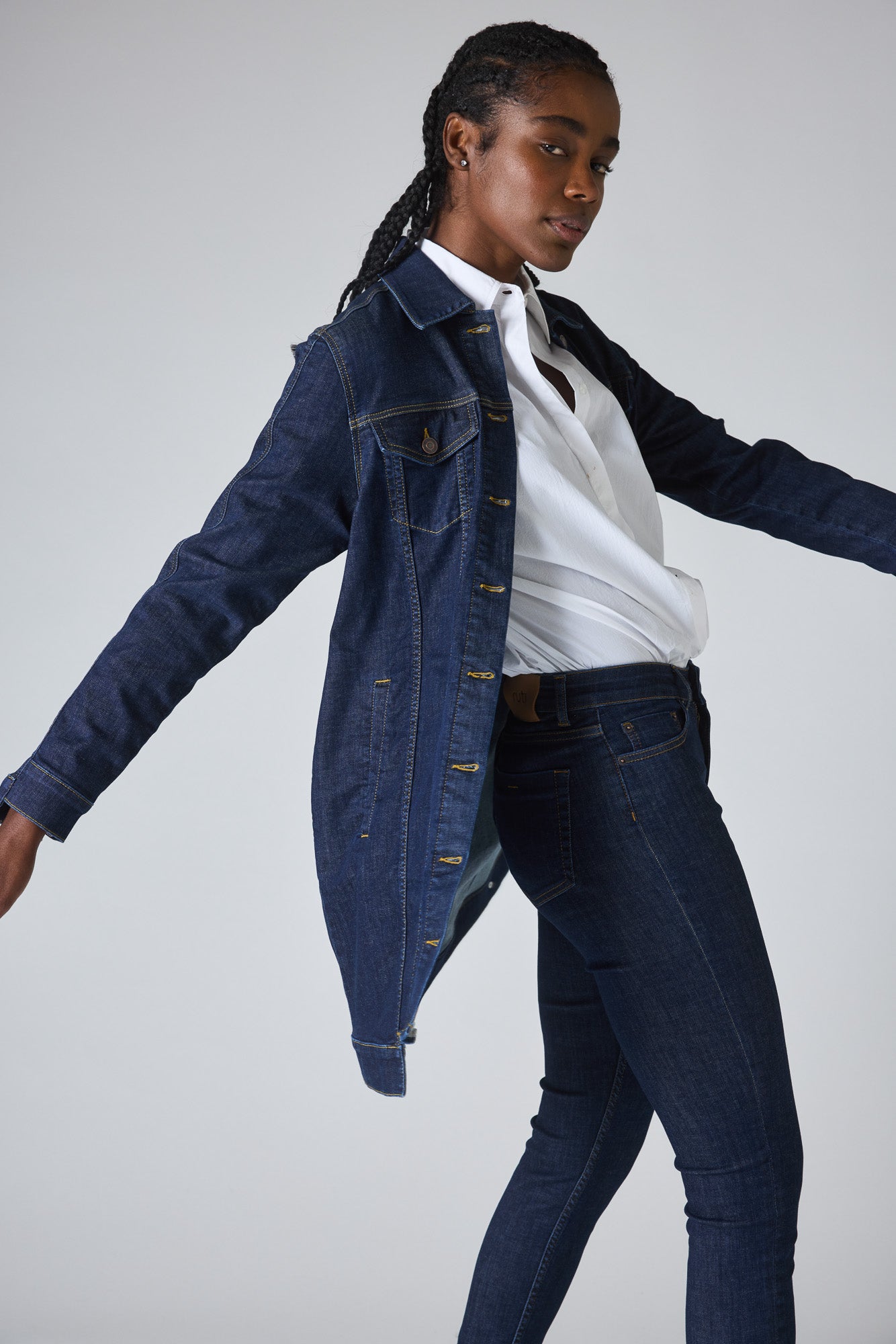 Great Lengths Long Denim Jacket Ruti